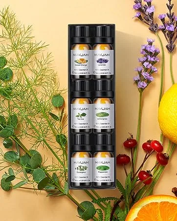 MAYJAM Top 20 Essential Oil Set with Nice Gift Box 5ML Pure Essential Oils for Diffusers Aromatherapy Soap Candle Making Beautifully Thoughtful Essential Oils Gift Set for Her SET20-01 - essential oils