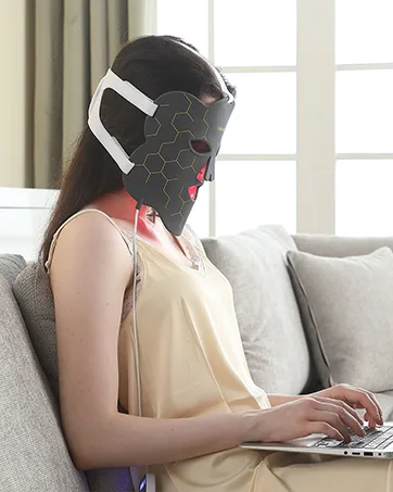 Sthmolepy Red Light for Face Near Infrared LED Light Dual Power Drive Red Light Lamp at Home Gray Gold - Comfortable to Wear