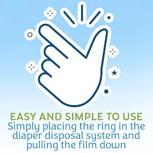 Diaper Pail Refill Bags Compatible with Playtex Diaper Genie Diaper Disposal System - 560 Count (2 Pack)  by BabyBreeze - easy to use