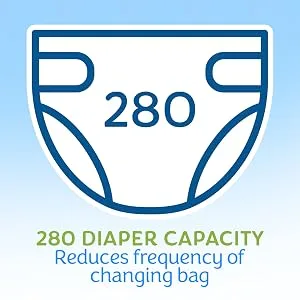 Diaper Pail Refill Bags Compatible with Playtex Diaper Genie Diaper Disposal System - 560 Count (2 Pack)  by BabyBreeze - large diaper capacity