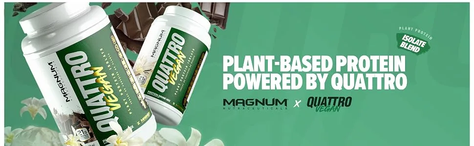 Vegan Quattro Plant-Based Protein Powder by Magnum- Chocolate Flavor 4lb - product information 18