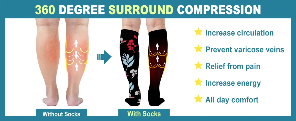 Aoliks 4/6 Pairs Compression Socks for Women and Men 15-20 mmHg Best Support for Athletic Travel Nurses Assorted 06 Small-Medium - compression socks men