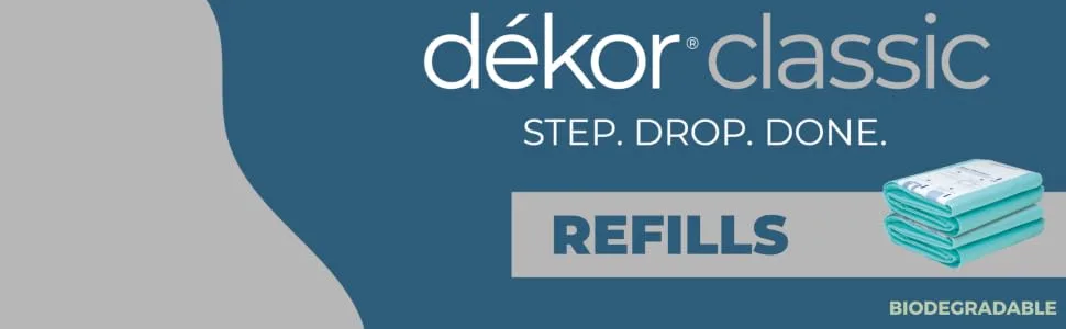 Diaper Dekor Classic Diaper Pail Liner Refills Biodegradable, 4 Pack 4 Count (Pack of 1) - dekor classic refills