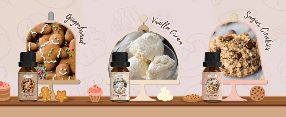 SALUBRITO Bakery Fragrance Oils Set Fall Essential Oils Gift Set for Diffuser Candle Soap Making Pumpkin Pie Chocolate Cupcake Snickerdoodle Gingerbread Creamy Vanilla Sugar Cookies - product information 3