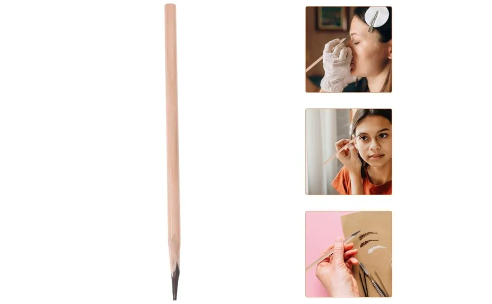 WOONEKY Pencil Brow Pen Makeup Brow Pencil Shaper Pencil Wood Brow Pencil Coffee Wooden - product information 1