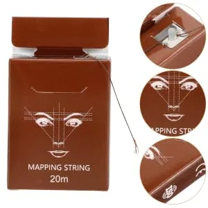 Beatifufu 1 Box String Ruler Ink Eyebrow Mapping Eyebrow Liner Positioning Ruler Draw a Line - product information 2