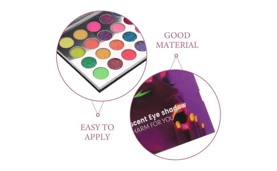 HAPINARY Luminous Eye Shadow Makeup Palette Glitter Eyeshadow Makeup Eyeshadow Eye Shadow Palette Powder - product information 6