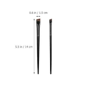 Gogogmee 3 Sets Eyeliner Brush Makeup Brush Eyebrow Ear Eye Liner Wands Brow Brush Black Wood - product information 1