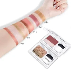 NOLITOY Eyeshadow Makeup Palette Eye Shadow Two-color The Lazy Girl - product information 1