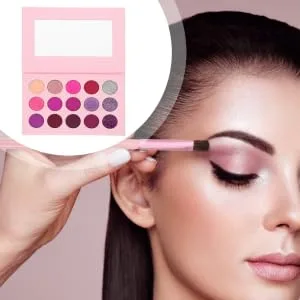 PLAFOPE 15 Eyeshadow Palette Glitter Eyeshadow Colorful Eyeshadow Woman Eyeshadow Compact Purple - product information 2