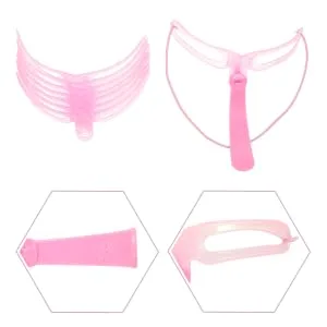 VINTORKY Eyebrow Tools 3 Sets Eyebrow Aid Eyebrows Drawing Template Plastic Travel Eyebrow Tool Replaceable Accessories - product information 3