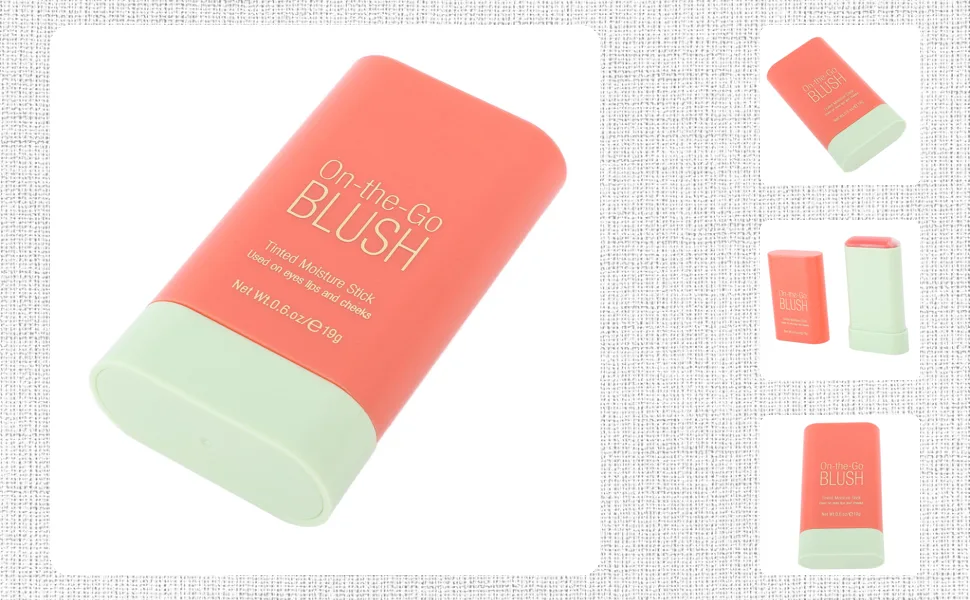 Blush Stick Stylish Lasting Smooth Multipurpose Comestic Cream Blush for Cheek Lip 0.7oz - 1410230096311-1