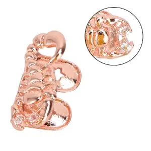 Anneome 1pc Scorpion Single Braces Men Decor Hip Hop Clothes for Men Vampire Decor Single Grill Cap Golden 2X1cm - product information 3