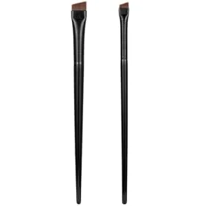 PLAFOPE 3 Sets Wood Black Ultra Thin Eyeliner Brow Brush Kit Eye Makeup Tool Flat Eyebrow Brush - product information 2