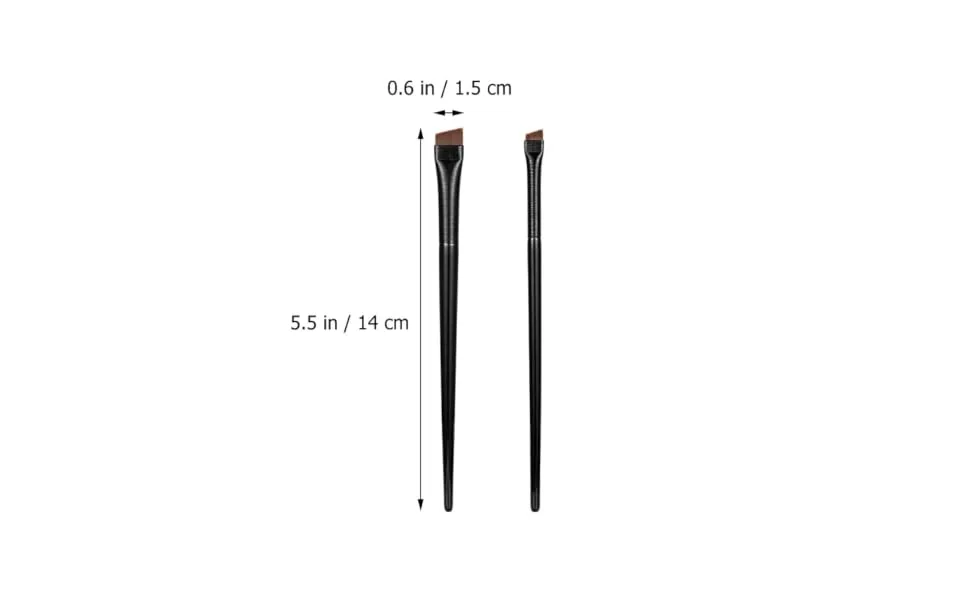 PLAFOPE 3 Sets Wood Black Ultra Thin Eyeliner Brow Brush Kit Eye Makeup Tool Flat Eyebrow Brush - product information 6