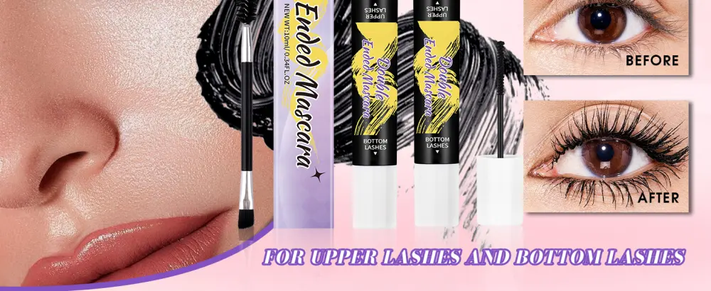 Wendy Lashes Mascara Set - Volumizing and Lengthening with Precision Brush for Ultimate Definition Double-Ended Design Lower Lash Mascara Included - Black 6 mL & 4 mL - product information 2