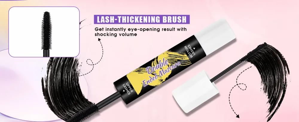 Wendy Lashes Mascara Set - Volumizing and Lengthening with Precision Brush for Ultimate Definition Double-Ended Design Lower Lash Mascara Included - Black 6 mL & 4 mL - product information 3