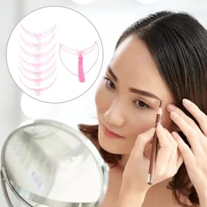 IWOWHERO Eyebrow Tools 3 Sets Eyebrow Aid Brow Supplies Professional Travel Eyebrow Template Card Eyebrow Trimming - product information 2