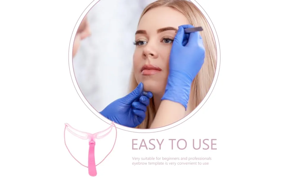 IWOWHERO Eyebrow Tools 3 Sets Eyebrow Aid Brow Supplies Professional Travel Eyebrow Template Card Eyebrow Trimming - product information 5