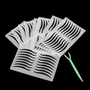 SKISUNO 240 Pairs Double Eyelid Tape Temporary Eye Liner Reusable Eyelid Stickers Temporary Liner Black - product information 5