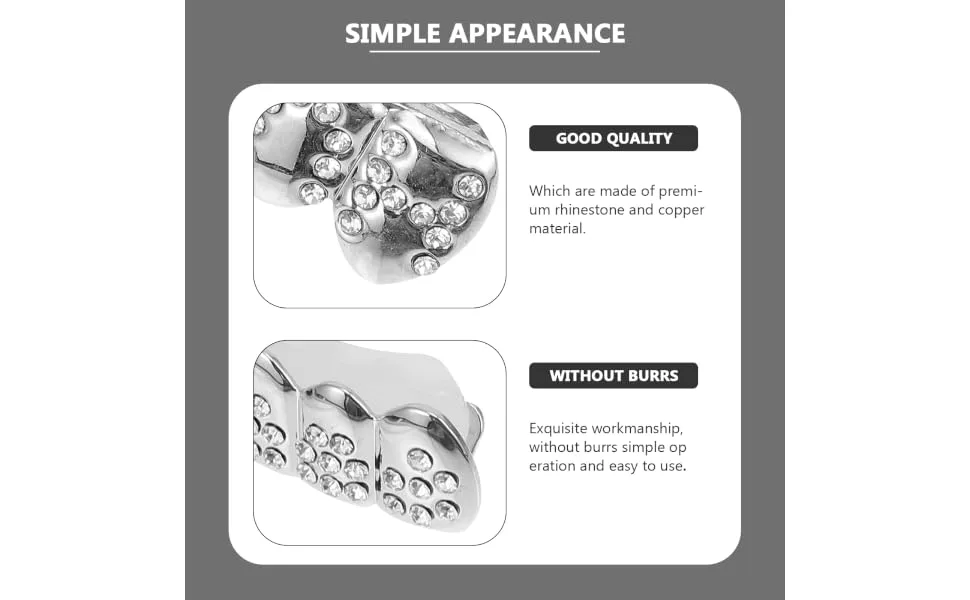 Didiseaon 1 Set Rhinestone Trim Diamond Decor Teeth Costume Cosplay Props Jewelry Letter Man - product information 4