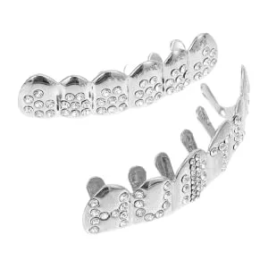 Didiseaon 1 Set Rhinestone Trim Diamond Decor Teeth Costume Cosplay Props Jewelry Letter Man - product information 6