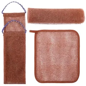Hoement 1 Set Bath Towel Back Washing Strap Back Wash Scrubber Bath Back Scrubber Back Cleaner Nylon Brown - product information 2