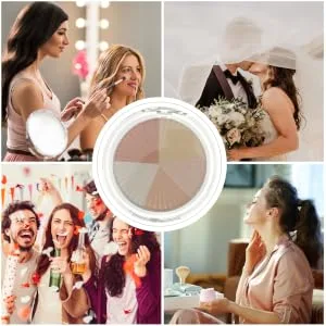 WOONEKY 1 Box Highlight Powder Pressed Powder Highlighter Shimmering Skin Highlighter Plastic Shell - product information 4