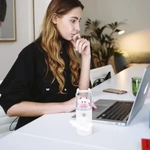 WOONEKY Moisturizer Travel Humidifiers Small Mister Humidifier Oul Diffuser Plastic Material White - product information 4