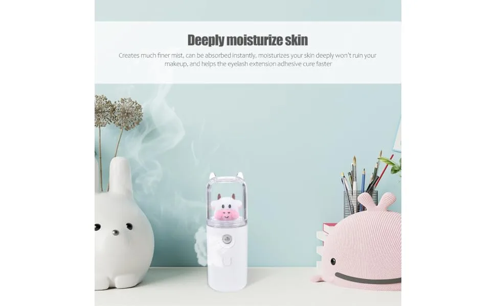 WOONEKY Moisturizer Travel Humidifiers Small Mister Humidifier Oul Diffuser Plastic Material White - product information 7