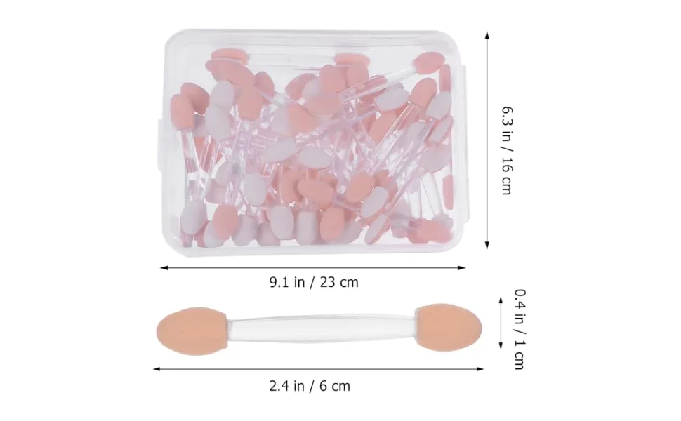Outanaya 5 Boxes Double Ended Eyeshadow Brush Eyeshadow Brush Sponge Kit Makeup Applicator Non Latex - product information 7