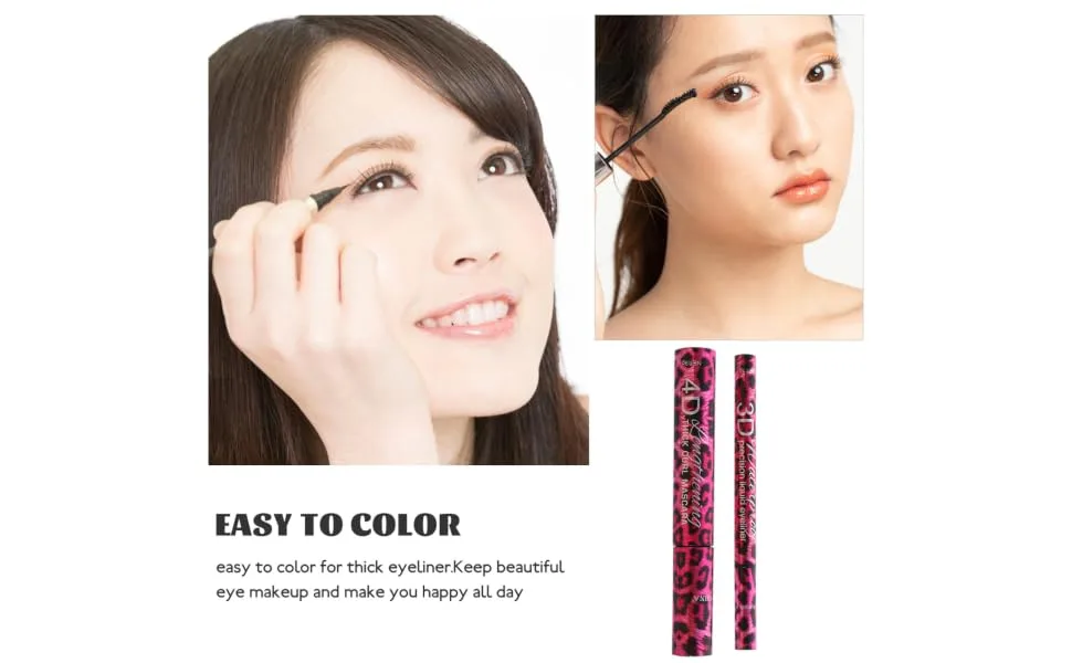 WOONEKY 1pc Design Leopard Dry Sweatproof Waterproof Eyeliner Quick Pencil Pen - product information 2
