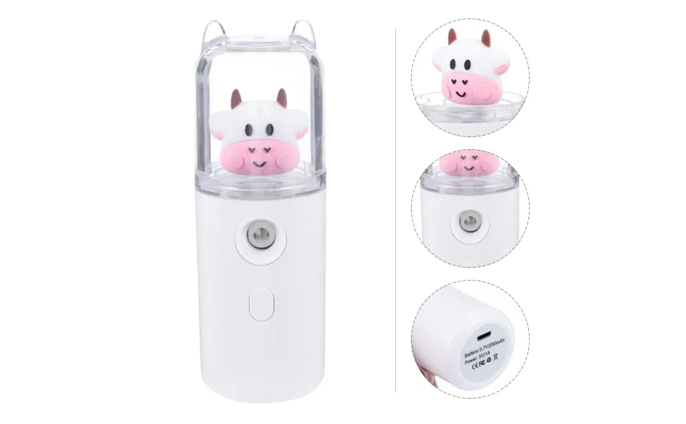 PLAFOPE Moisturizer Spray Humidifier Oul Diffuser Light Aroma Humidifier Face White Plastic Material - product information 1