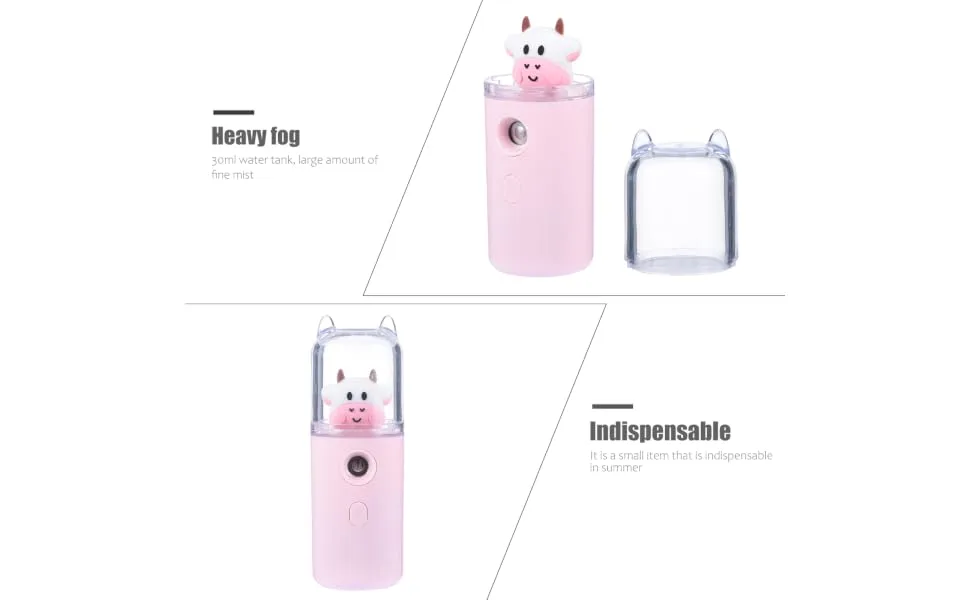 BIUDECO Moisturizer Mister Spray Bottle Face Cool Mist Pocket Size Humidifier Plastic Material - product information 3