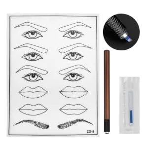 DRESSOOS Embroidery Kit Practice Skin Kit Suite Manual Pen Coffee - product information 4