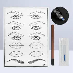 DRESSOOS Embroidery Kit Practice Skin Kit Suite Manual Pen Coffee - product information 5