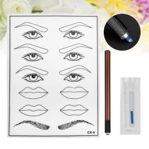 DRESSOOS Embroidery Kit Practice Skin Kit Suite Manual Pen Coffee - product information 6