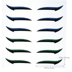 PLAFOPE 72 Pairs Glitter Eyeliner Reusable Eyeliner Sticker Instant Eyeliner Stickers Double Side Tape - product information 2