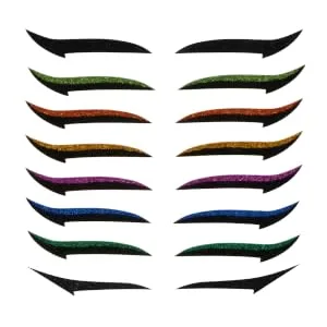 PLAFOPE 72 Pairs Glitter Eyeliner Reusable Eyeliner Sticker Instant Eyeliner Stickers Double Side Tape - product information 6