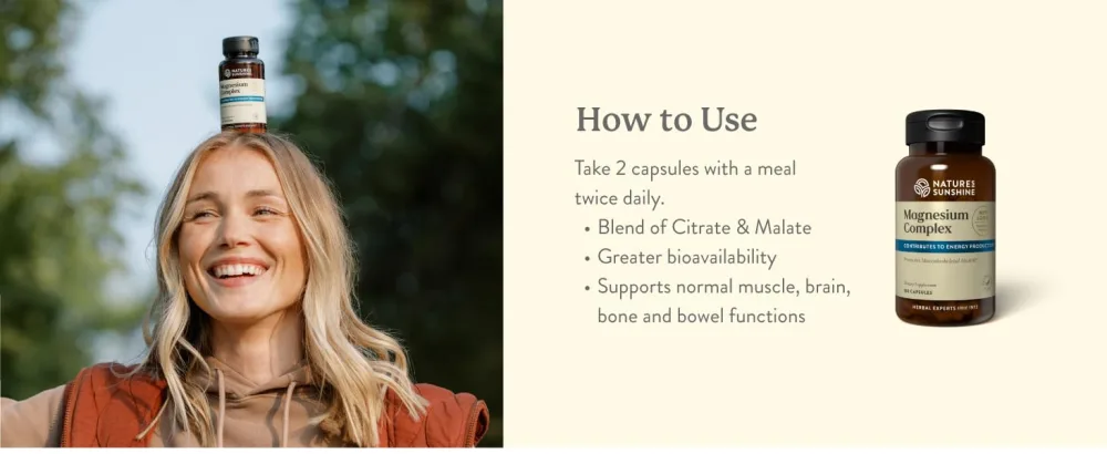 Nature's Sunshine Magnesium Complex 100 capsules - How to use