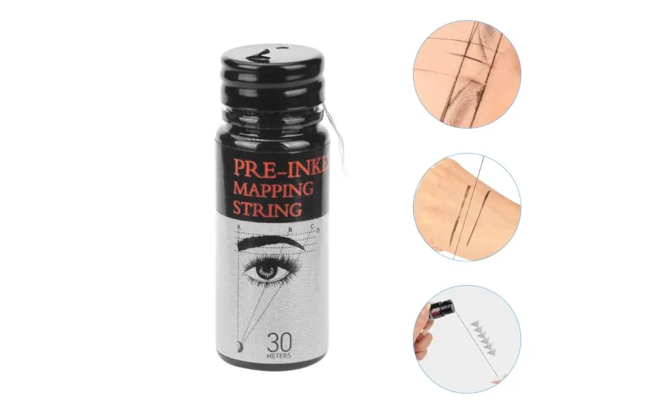 Gogogmee Eyebrow Ink Black Line Eyebrow Measure Tool Professional Eyebrow Line Portable Eyebrow Pencil - product information 4