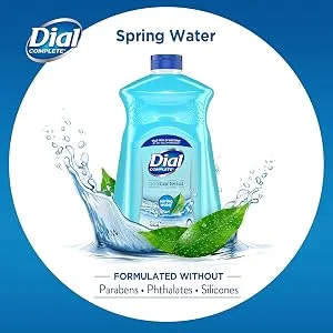Dial Antibacterial Liquid Hand Soap Refill, Spring Water, 52 Fluid Oz, 3 count (Pack of 1) - product information 1