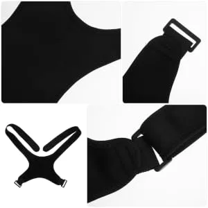 SOESFOUFU Belt Brace Holder Shoulder Rest Support Belt Posture Fixer for Women Polyester Black - product information 5