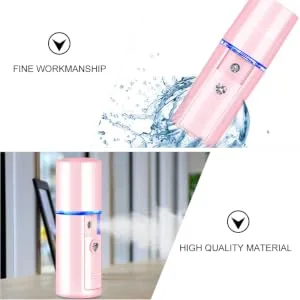 WOONEKY 1pc Hydrating Instrument Small Humidifier Facial Moisturizing Device USB Humidifier Pink Abs - product information 2