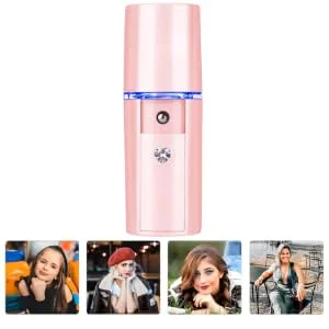 WOONEKY 1pc Hydrating Instrument Small Humidifier Facial Moisturizing Device USB Humidifier Pink Abs - product information 4