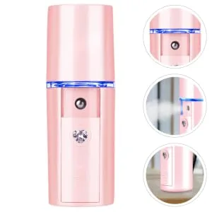 WOONEKY 1pc Hydrating Instrument Small Humidifier Facial Moisturizing Device USB Humidifier Pink Abs - product information 6