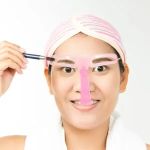 3 Sets Eyebrow Aid Eyebrow Ruler Plastic Household Eyebrow Stencil Card Eyebrow Shape Travel - product information 3