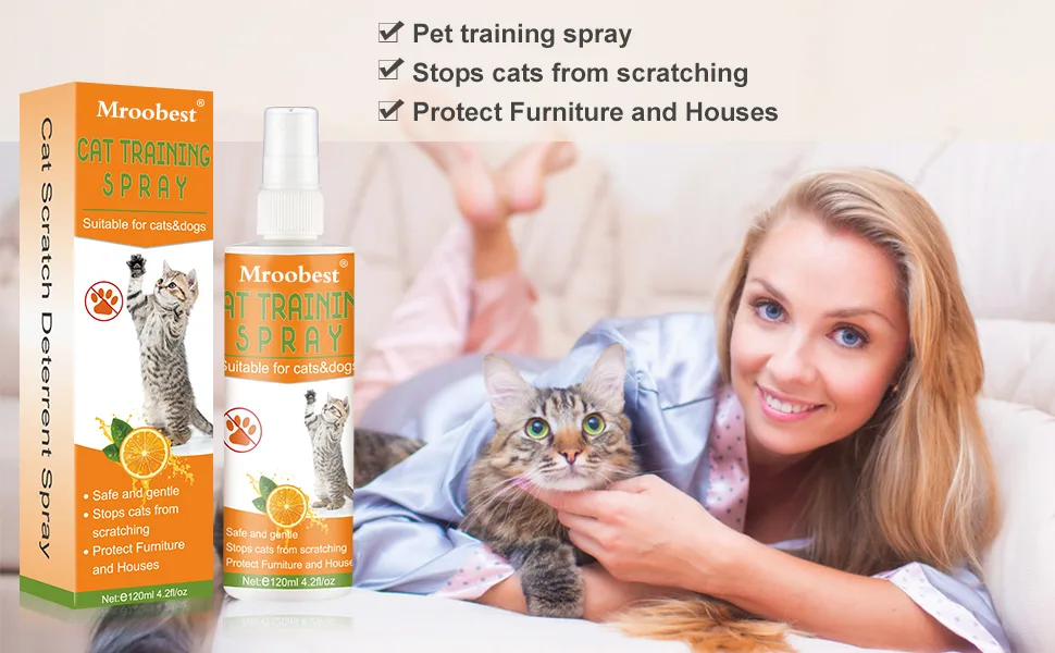 Cat Scratch Deterrent Spray Cat Training Spray Anti Scratch Repellent Spray Anti Cat Scratching Deterrent Protect Your Furnture Carpet and Plants 120ml - product information 3