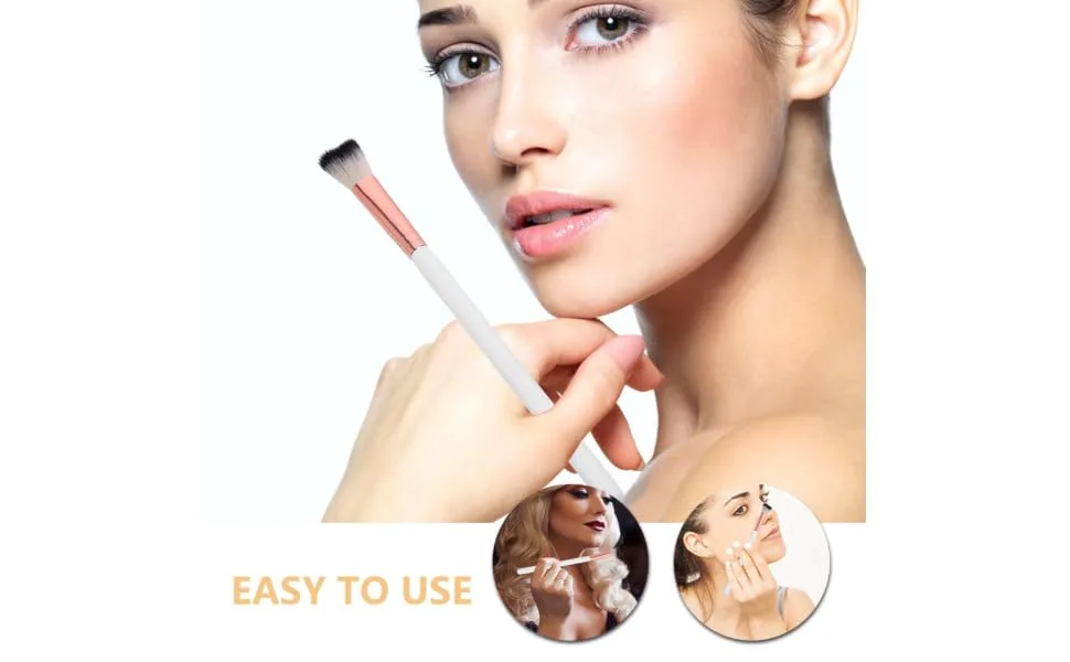Gogogmee nose shadow brush highlighters highlighter Concealer Brush white 18.50X1.00X1.00CM White - product information 3
