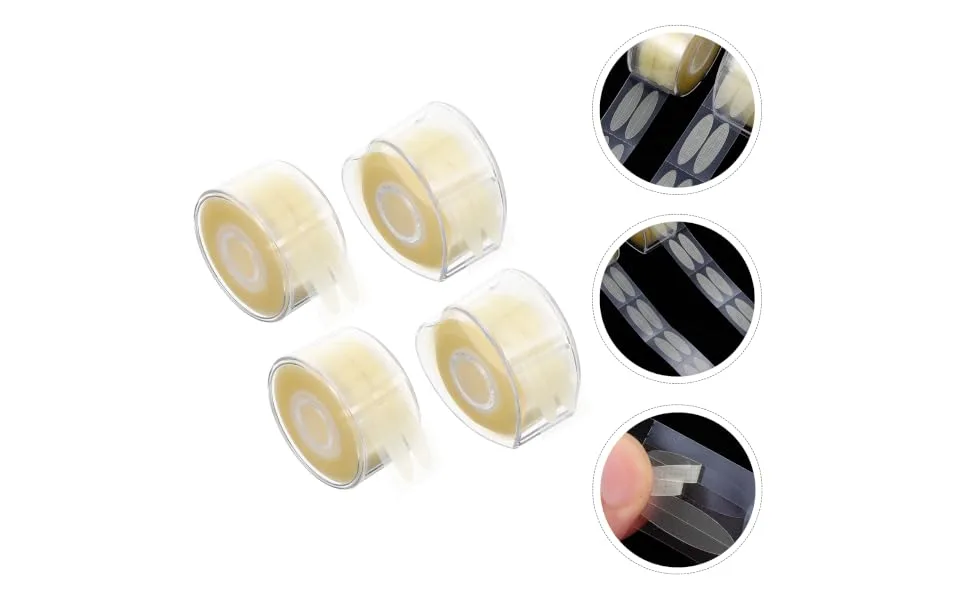 DRESSOOS Makeup 4 Rolls double eyelid stickers heart decor lace eyelid tape Self-Adhesive Eyelid Sticker suite girl - product information 1